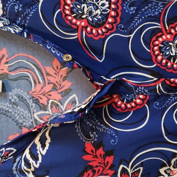 Dana Buchman short sleeve button-up top, medium - Picture 4 of 6